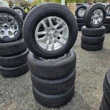 4x Michelin 275 65 18 Tires On Chevy Rims
