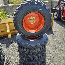 4x Forerunner 12-16.5 Skidsteer tires and rims