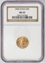 2006 $5 American Gold Eagle Coin NGC MS70