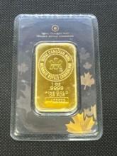 Royal Canadian Mint 1 Oz .9999 Fine Gold Bullion Bar