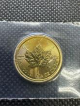 2021 1/4 Oz Fine Gold Canadian Maple Leaf Bullion Coin