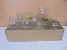 Group of Assorted Glass Canning Jars