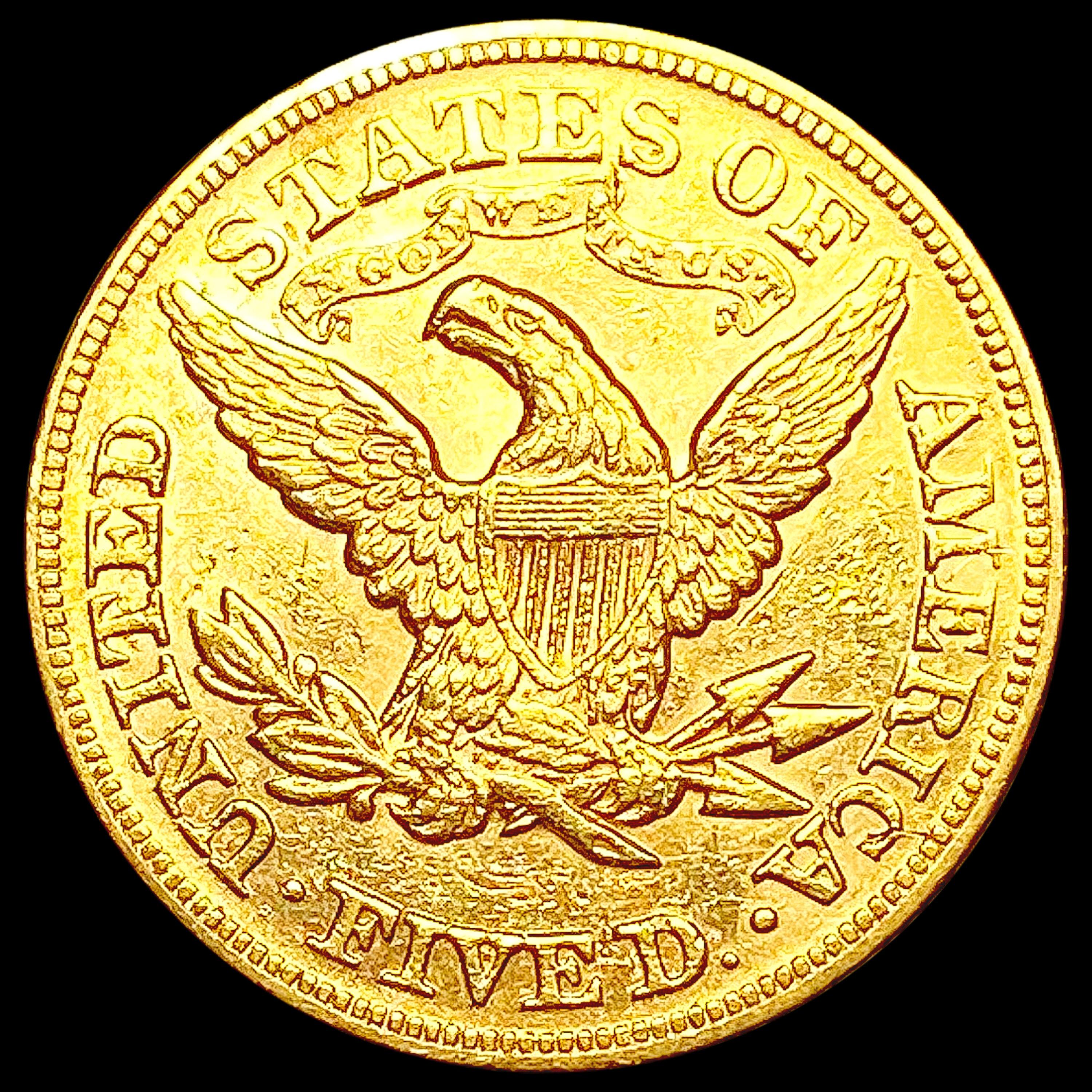1879 $5 Gold Half Eagle CLOSELY UNCIRCULATED