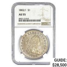 1802/1 Morgan Silver Dollar NGC AU55