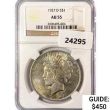 1927-D Silver Peace Dollar NGC AU55
