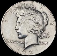 1921 Silver Peace Dollar ABOUT UNCIRCULATED