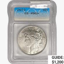 1927-D Silver Peace Dollar ICG MS62+