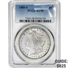 1885-S Morgan Silver Dollar PCGS AU58