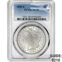 1890-S Morgan Silver Dollar PCGS AU58
