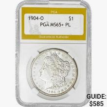 1904-O Morgan Silver Dollar PGA MS65+ PL