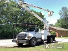 Terex XT60RM, Over-Center Bucket Truck rear mounted on 2015 Ford F750 Flatbed Truck Runs, Moves, Upp