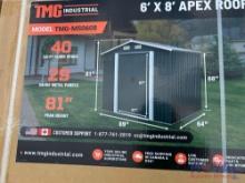 6 X 8 Ft Apex Metal Roof Shed