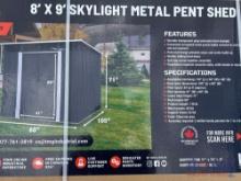 8 X 9 Ft Skylight Metal Pent Shed