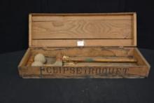 Eclipse Croquet Dove-Tail Wooden Box w/2 Balls and 2 Mallets