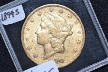 1899-S Liberty Head Twenty Dollar Gold Piece; MS