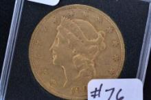 1902-S Liberty Head Twenty Dollar Gold Piece; XF