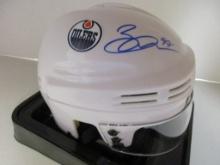 Connor McDavid of the Edmonton Oilers signed autographed hockey mini helmet PAAS COA 875
