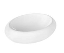 Bathroom White Ceramic Oval Vessel Sink