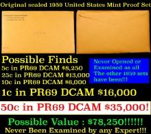***Auction Highlight*** Original sealed 1959 United States Mint Proof Set (Fc)