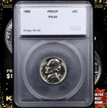 Proof 1956 Jefferson Nickel TOP POP! 5c Graded pr69 BY SEGS