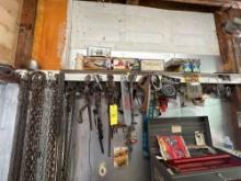chains - binders - hardware on wall