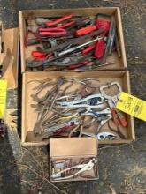 2 boxes of pliers and nippers