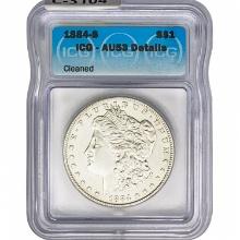 1884-S Morgan Silver Dollar ICG AU53 Details-Clean