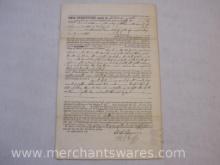 Letter of Indenture from 1852 Between Roswell Burrows and HJ Goff