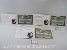 International Mercantile Marine Company Titanic Stock Certificates with COA's, The Morgan Mint,