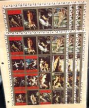 Nude Paintings Stamps 6 Complete Sheets