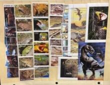 35 Stamps and Souvenir Sheets Dinos, Reptiles, Snakes and Frogs