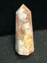 Red and Orange Tone Carnelian Flower Agate Tower point