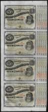 Uncut Sheet of (4) State of Louisiana Baby Bond Obsolete Notes