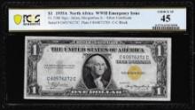 1935A $1 North Africa WWII Emergency Issue Note Fr.2306 PCGS Choice XF 45