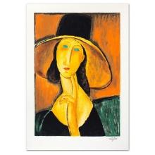 Amedeo Modigliani "Protrait Of A Woman With Hat" Limited Edition Serigraph on Paper