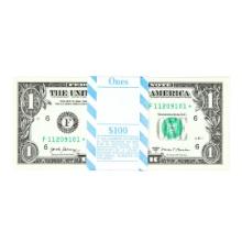 Pack of (100) Consecutive 2017A $1 Federal Reserve STAR Notes Atlanta