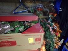Large Group of Assorted Wreaths - Fall and Winter and (7) Wreaths Hanging o