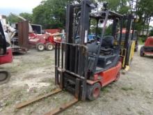 Linde Elec. Forklift with Charger, Double Mast, 42'' Forks, w/ Charger, Ser