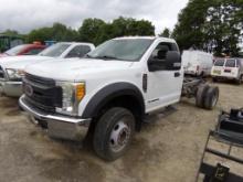 2017 Ford F-550 Cab and Chassis, White, 2 ED, 6.7 Powerstroke Diesel, Auto,