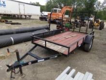 5' x 7' Tarter Single Axle Landscape Trailer with Drop Down Ramp and Equipm