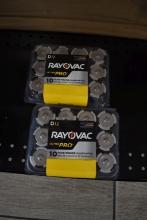 (2) 12 PACKS OF RAYOVAC ULTRA PRO D BATTERIES