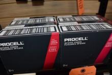 (4) 12 COUNT BOXES OF PROCELL SIZE D BATTERIES