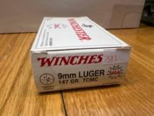 Winchester 9mm Luger Target 50 cartridges