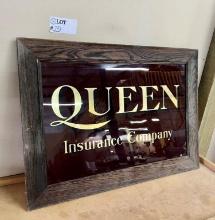 Framed "Queen Insurance Company" Sign