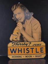 Whistle W.C. 351 Cardboard Sign - 1940
