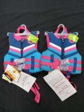 (2) NEW Body Glove Lifejackets, Child (33-55 lb)