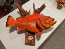 Stuffed Yellow Eye Rock Fish by Matuska Taxidermy Studio-30''Tx 30''W. NO SHIPPING AVAILABLE ON THIS