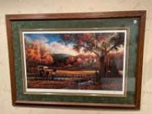 Terry Redlin "Wednesday Afternoon" Glass Framed Print-38''W x 28''T