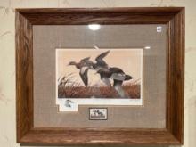 1983 Iowa Duck Stamp Framed Glass Framed Picture-21''W x 17''T