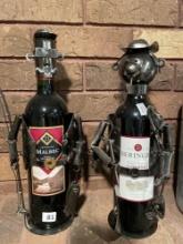 Pair of Wine Bottle Figures